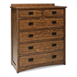 Intercon Furniture Oak Park Bedroom 6-Drawer Wood Chest in Brown