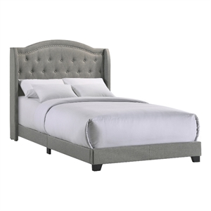 Intercon Furniture Rhyan Modern Fabric Full Upholstered Bed in Rhyan Smoke Gray