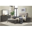 Intercon Furniture Portia Bedroom Transitional Wood Storage Bench in Gray
