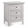 Intercon Furniture San Mateo Bedroom 3-Drawer Wood Nightstand in White