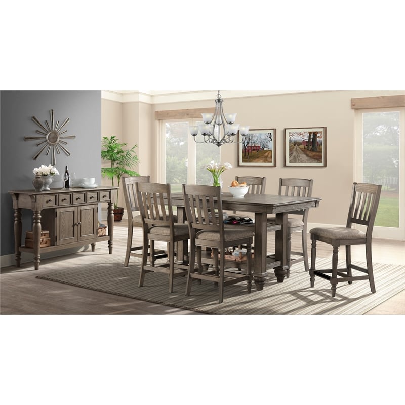 Intercon Furniture Balboa Park Traditional Wood Counter Table in Oak