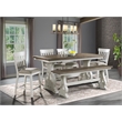 Intercon Furniture Drake Wood Counter Height Backless Bench in White/Oak