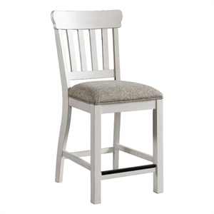 Intercon Furniture Drake Wood Counter Height Stool in White/Oak (Set of 2)