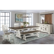 Intercon Furniture Drake Wood Slat Back Chair in White/Oak (Set of 2)