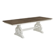 Intercon Furniture Drake Traditional Wood Trestle Table in White/Oak