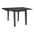Intercon Furniture Glennwood Farmhouse Wood Drop Leaf Table in Black/Charcoal