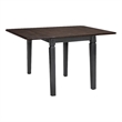 Intercon Furniture Glennwood Farmhouse Wood Drop Leaf Table in Black/Charcoal