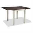 Intercon Furniture Glennwood Farmhouse Wood Drop Leaf Table in White/Charcoal