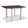 Intercon Furniture Glennwood Farmhouse Wood Drop Leaf Table in White/Charcoal