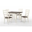 Intercon Furniture Glennwood Farmhouse Wood Gathering Table in White/Charcoal