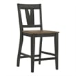 Intercon Furniture Harper Transitional Wood Splat Back Stool in Brown (Set of 2)