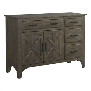 Intercon Furniture Sullivan Transitional Wood Server in Charcoal
