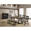 Intercon Furniture Harper Wood Lattice Back Chair in Brown/Pecan (Set of 2)