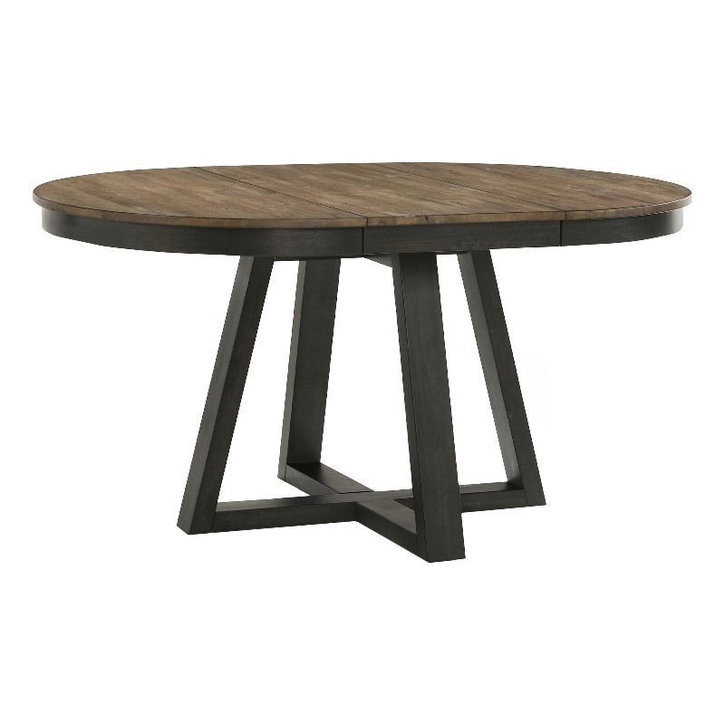 Intercon Furniture Harper Round Transitional Wood Dining Table in Brown/Pecan