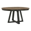 Intercon Furniture Harper Round Transitional Wood Dining Table in Brown/Pecan