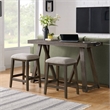 Intercon Furniture Hearst Transitional Wood Backless Stool in Brown (Set of 2)