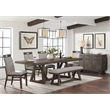Intercon Furniture Hearst Transitional Wood Upholstered Chair in Brown(Set of 2)