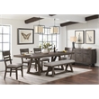 Intercon Furniture Hearst Transitional Wood Panel Back Chair in Brown (Set of 2)