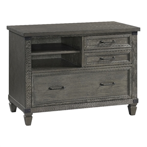 Intercon Furniture Foundry Home Office 42&quot Wood Lateral File Cabinet in Pewter