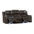 Intercon Furniture Silhouette Leather Dual-Power Recliner Sofa w/Drop in Coffee
