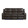 Intercon Furniture Silhouette Leather Dual-Power Recliner Sofa w/Drop in Coffee