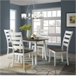 Intercon Furniture Kona Transitional Wood Ladder Back Chair in Gray (Set of 2)