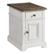 Intercon Furniture Drake Traditional Wood Chairside Table in White/Oak