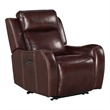 Intercon Furniture Wainwright Leather Dual-Power Recliner in Brown