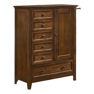 Intercon Furniture San Mateo Youth Transitional Wood Chifferobe in Brown