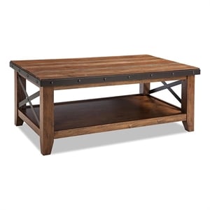 Intercon Furniture Taos Traditional Wood Coffee Table in Canyon Brown