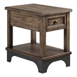 Intercon Furniture Whiskey River Traditional Wood Chairside Table in Gray