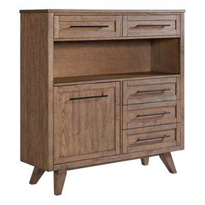 Intercon Furniture Oslo 54&quot Transitional Wood Pantry Cabinet in Chestnut