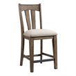 Intercon Furniture Whiskey River Wood Splat Back Stool in Gray (Set of 2)