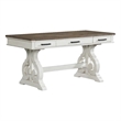 Intercon Furniture Drake Home Office 60&quot Wood Writing Desk in White/Oak