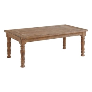 Intercon Furniture Highland 52x28&quot Wood Turned Leg Coffee Table - Brown