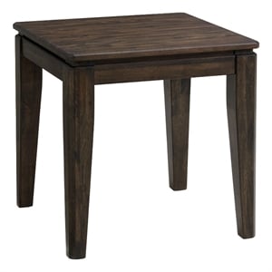 Intercon Furniture Kauai 24x24&quot Contemporary Wood End Table in Brown