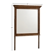 Intercon Furniture San Mateo Youth Transitional Wood Mirror in Brown