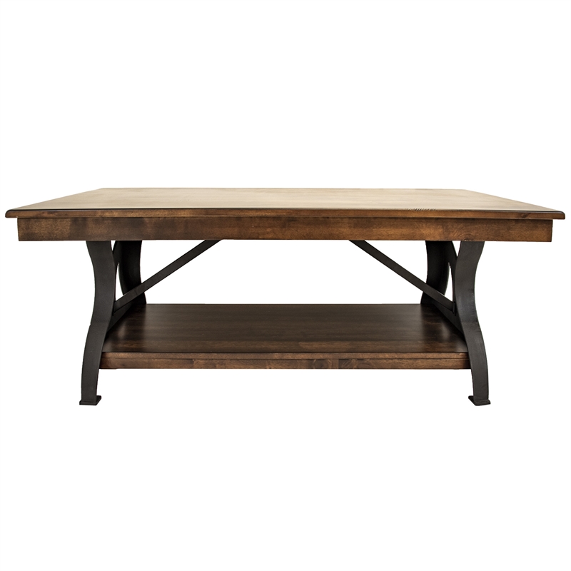 Intercon Furniture Transitional Wood Coffee Table in Copper Finish