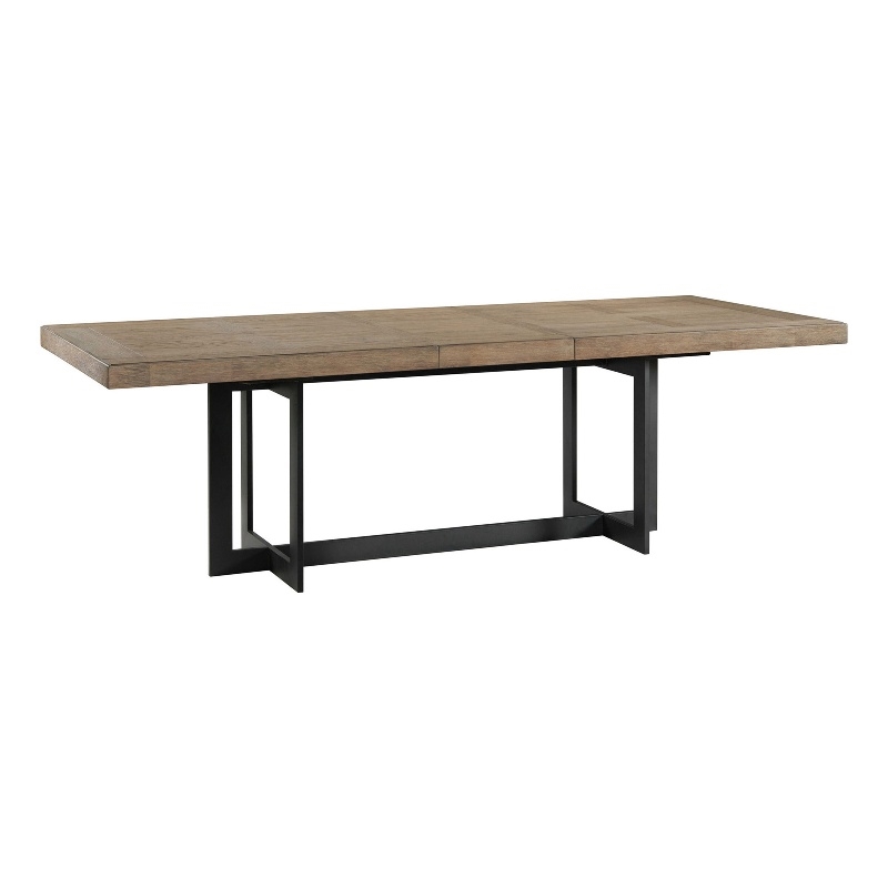 Intercon Furniture Transitional Wood Trestle Table in Dune Gray Finish