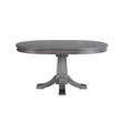 Intercon Furniture Transitional Wood Pedestal Table in Brushed Pewter