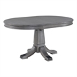 Intercon Furniture Transitional Wood Pedestal Table in Brushed Pewter