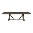 Intercon Furniture Modern Wood Trestle Table in Reclaimed Chevron Gray