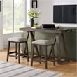 Intercon Furniture Modern Wood Sofa Table in Reclaimed Chevron Gray