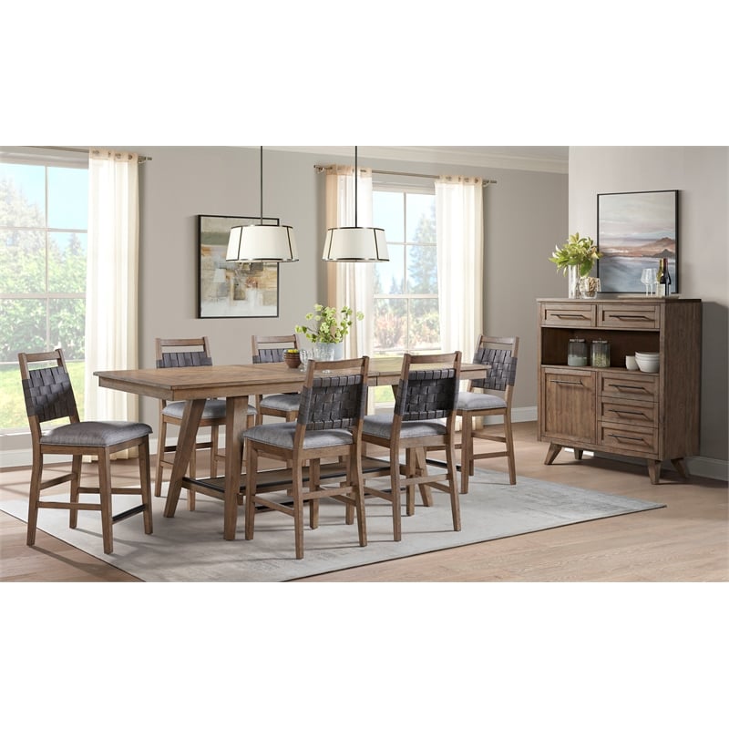 Intercon Furniture Transitional Wood Counter Table in Mission Brown