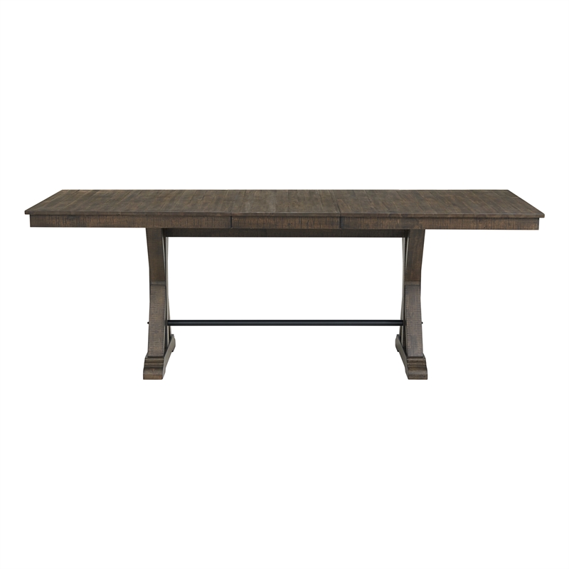 Intercon Furniture Transitional Wood Gathering Table in Brushed Charcoal