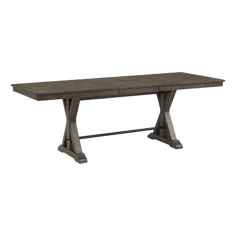 Intercon Furniture Transitional Wood Gathering Table in Brushed Charcoal