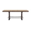 Intercon Furniture Transitional Wood Trestle Counter Table in Driftwood/Sable