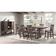 Intercon Furniture Transitional Wood Trestle Counter Table in Driftwood/Sable