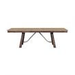 Intercon Furniture Transitional Wood Trestle Dining Table in Driftwood/Sable