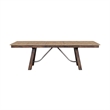 Intercon Furniture Transitional Wood Trestle Dining Table in Driftwood/Sable
